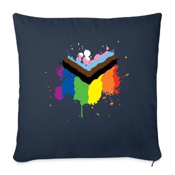 Fierté du progrès - Coussin et housse de 45 x 45 cm - bleu marine - Devant