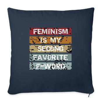 Feminismus grl vintage - Sofakissen mit Füllung 45 x 45 cm - Navy - Vorne