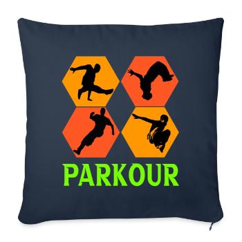 Parkour - Sofakissen mit Füllung 45 x 45 cm - Navy - Vorne