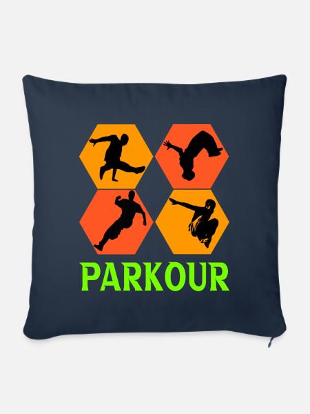 Parkour - Sofa pillow with filling 45cm x 45cm - navy