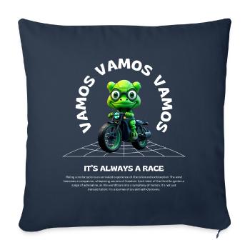 VAMOS - It's always a Race on a Space Motorcycle! - Sofa pillow with filling 45cm x 45cm - navy - Front