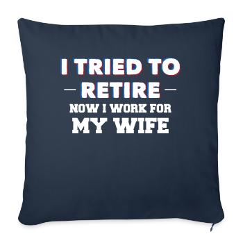 ICH HABE VERSUCHT, MICH ZUR RUHE ZU SETZEN, JETZT - Sofakissen mit Füllung 45 x 45 cm - Navy - Vorne