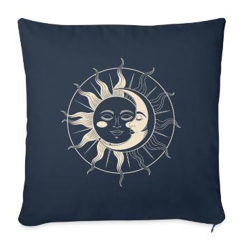 Sun Meets Moon: Celestial Harmony - Sofa pillow with filling 45cm x 45cm - navy - Front