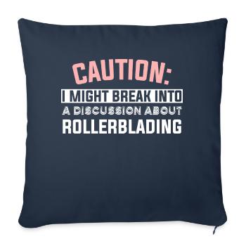 CAUTION: I MIGHT BREAK INTO A DISCUSSION ABOUT RO - Sofa pillow with filling 45cm x 45cm - navy - Front