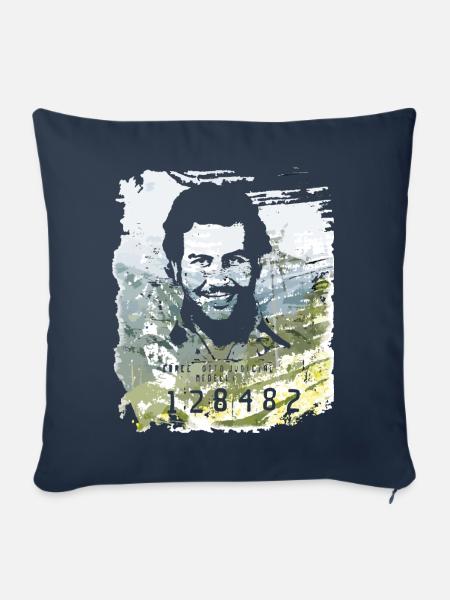 Pablo Escobar distressed - Sofakissen mit Füllung 45 x 45 cm - Navy