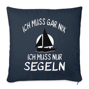 Je n’ai pas besoin de naviguer. - Coussin et housse de 45 x 45 cm - bleu marine - Devant
