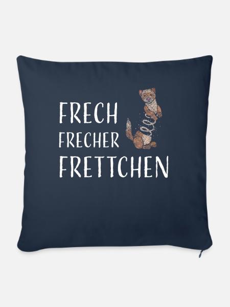 Frettchenliebhaber Frettchenbesitzer - Sofakissen mit Füllung 45 x 45 cm - Navy