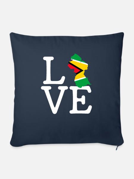 guyana love, guyana - Sofakissen mit Füllung 45 x 45 cm - Navy