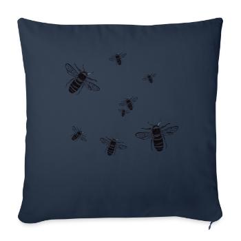 Bienen - Sofakissen mit Füllung 45 x 45 cm - Navy - Vorne