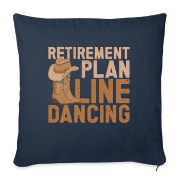 Line Dancing Cowboy Boots Western - Sofakissen mit Füllung 45 x 45 cm - Navy - Vorne