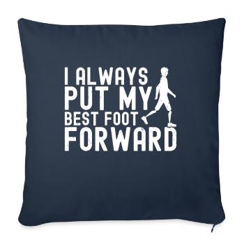 Amputation - Coussin et housse de 45 x 45 cm - bleu marine - Devant