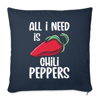 Piment - Coussin et housse de 45 x 45 cm - bleu marine - Devant