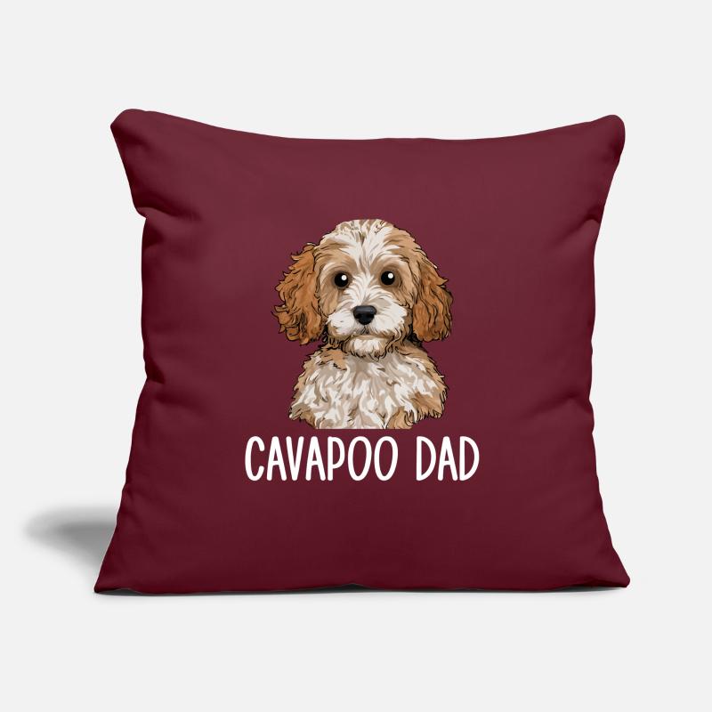 cavapoo dad, cavapoo Sofakissen mit Füllung 45 x 45 cm