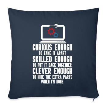 Computer Repair Technology Support Technology - Sofa pillow with filling 45cm x 45cm - navy - Front