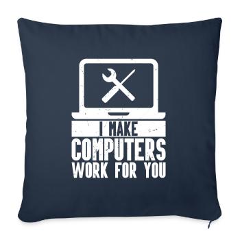 Computer Repair Technology Support Technology - Sofa pillow with filling 45cm x 45cm - navy - Front