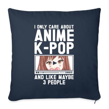 Anime & K-Pop Music Kpop Japanese Manga Otaku - Sofa pillow with filling 45cm x 45cm - navy - Front