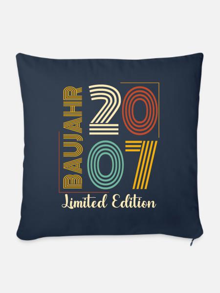 Baujahr 2007 - Sofakissen mit Füllung 45 x 45 cm - Navy
