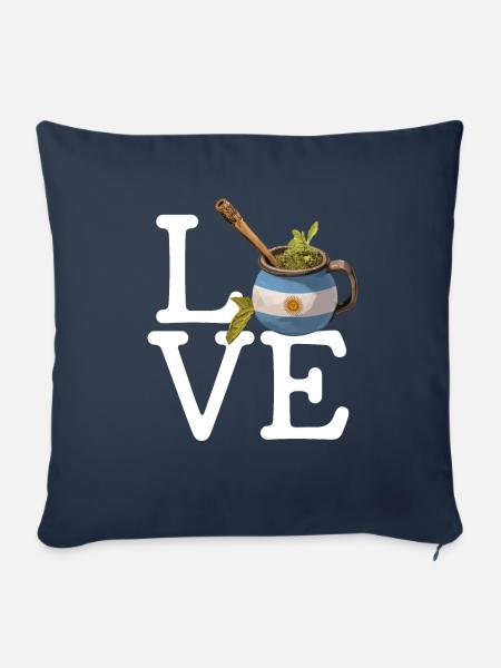 Yerba Mate argentina - Sofakissen mit Füllung 45 x 45 cm - Navy