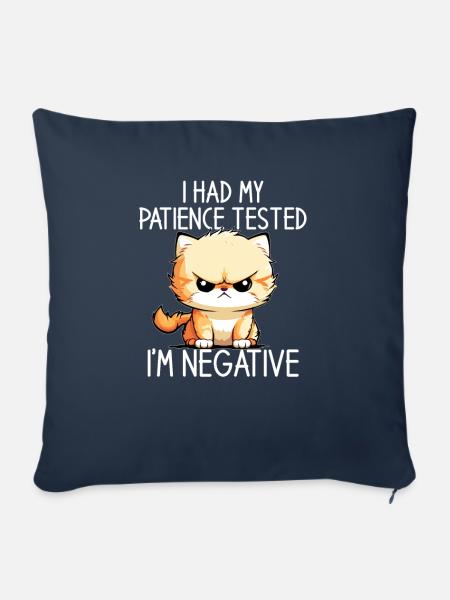 i had my patience tested - Sofakissen mit Füllung 45 x 45 cm - Navy