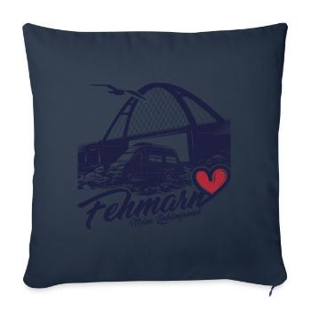 FEHMARN LIEBLINGSINSEL - Sofakissen mit Füllung 45 x 45 cm - Navy - Vorne