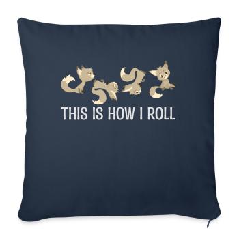 Fennec Renard Mignon Fennec Renards Fennec Animal - Coussin et housse de 45 x 45 cm - bleu marine - Devant