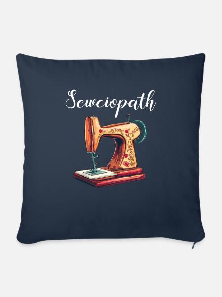 Sewciopath, Quilting sewing - Sofakissen mit Füllung 45 x 45 cm - Navy