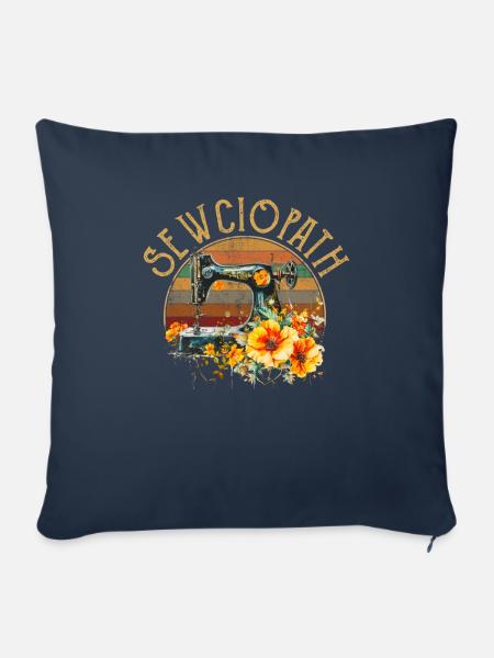 Sewciopath, Quilting sewing - Sofakissen mit Füllung 45 x 45 cm - Navy