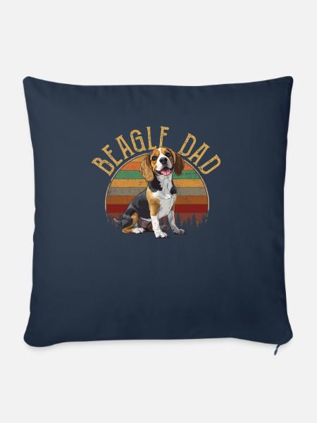 beagle dad beagle - Sofakissen mit Füllung 45 x 45 cm - Navy