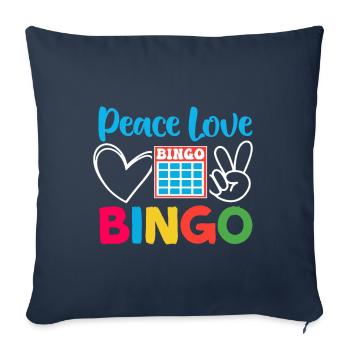 Joueur de bingo Gagnant de la loterie Bingo - Coussin et housse de 45 x 45 cm - bleu marine - Devant