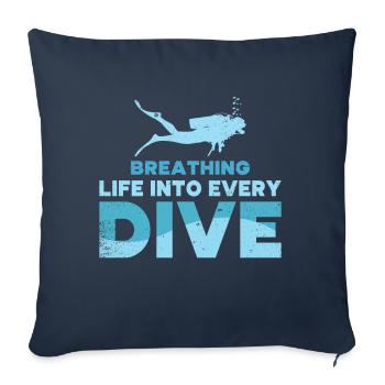 Diving Diver Ocean Lovers - Sofa pillow with filling 45cm x 45cm - navy - Front