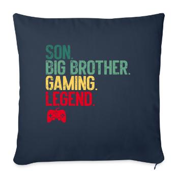 Big Brother Video Gamer New Brother Gaming - Coussin et housse de 45 x 45 cm - bleu marine - Devant