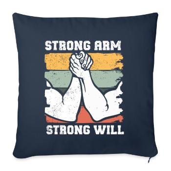 Bras de fer Bras de fer Bras de fer - Coussin et housse de 45 x 45 cm - bleu marine - Devant