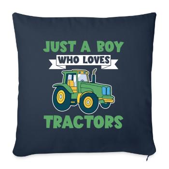 Tractor Boy Young Farmer Tractor Lover - Sofa pillow with filling 45cm x 45cm - navy - Front