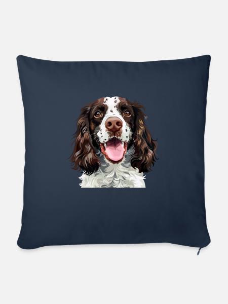 springer spaniel - Sofakissen mit Füllung 45 x 45 cm - Navy