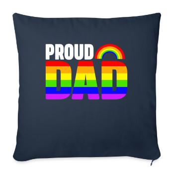 LGBTQ Dad Pride Month Rainbow Gays Father's Day - Sofa pillow with filling 45cm x 45cm - navy - Front