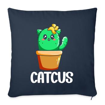 Cat Cactus Succulent Cactus Lover - Sofa pillow with filling 45cm x 45cm - navy - Front