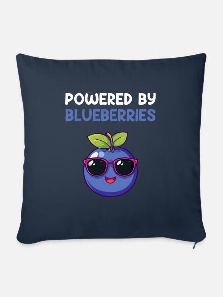 powered by blueberries, blueberry - Sofakissen mit Füllung 45 x 45 cm - Navy