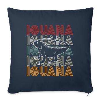 Iguanian Reptile Lover Herpetologist - Sofa pillow with filling 45cm x 45cm - navy - Front