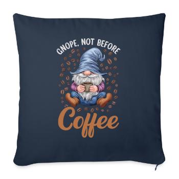 Funny Gnome & Coffee Lover Garden Gnomes Café - Sofakissen mit Füllung 45 x 45 cm - Navy - Vorne