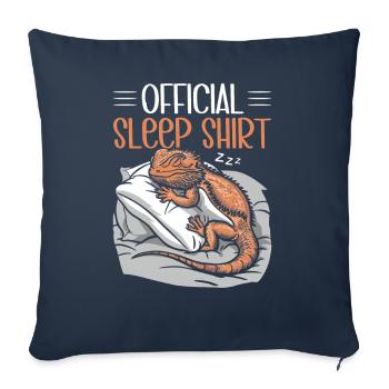 Official Sleeping House Bearded Dragon PJ Sleeps - Sofa pillow with filling 45cm x 45cm - navy - Front