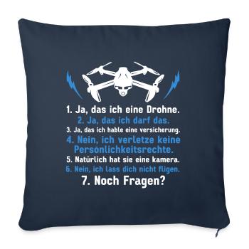 Drone Pilot Quadcopter Flying Quadcopter - Sofa pillow with filling 45cm x 45cm - navy - Front