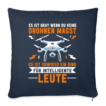 Drone Pilot Quadcopter Flying Quadcopter - Sofa pillow with filling 45cm x 45cm - navy - Front