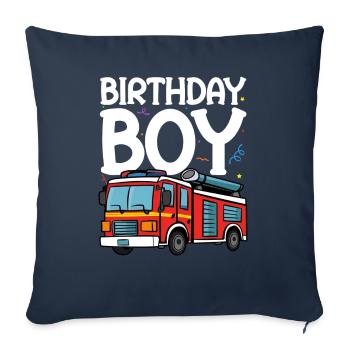 Anniversaire Garçon Pompier Anniversaire Garçon - Coussin et housse de 45 x 45 cm - bleu marine - Devant