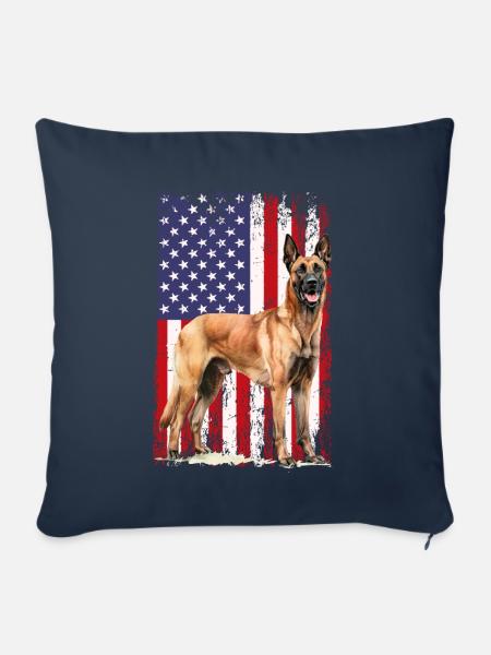 Belgian Malinois - Sofakissen mit Füllung 45 x 45 cm - Navy