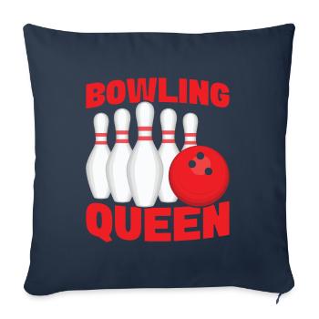Bowling Girl Funny Ladies Team Bowler Sport - Sofa pillow with filling 45cm x 45cm - navy - Front