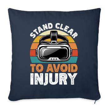 Virtual Reality Athlete Witzer VR Gamer Headset - Sofa pillow with filling 45cm x 45cm - navy - Front