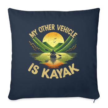 Kayak -Kayak -Paddle Lovers Kayak Adventure - Sofa pillow with filling 45cm x 45cm - navy - Front