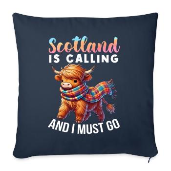 Scottish Highland Cow Scotland Farm - Sofa pillow with filling 45cm x 45cm - navy - Front