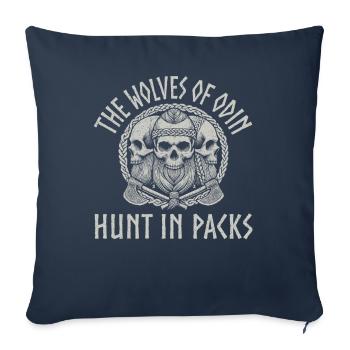 Viking Norse Gods Nordman Mythology - Sofa pillow with filling 45cm x 45cm - navy - Front