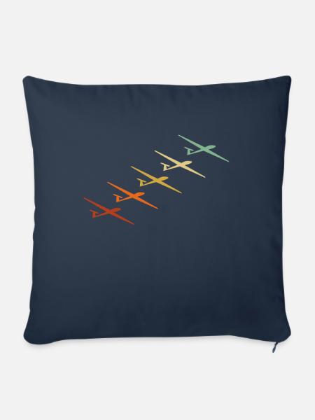 Sailplane Glider Aviation - Sofakissen mit Füllung 45 x 45 cm - Navy